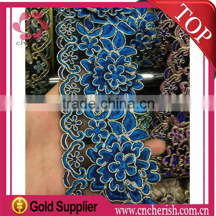 New stlye Lace Ribbon MOQ 500 Yards customized Lady Lace for african fashion design dress