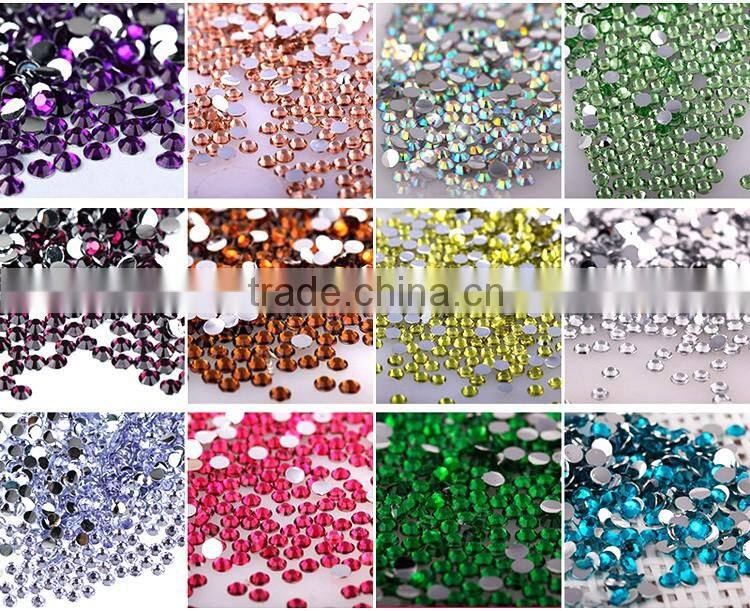Loose resin stone beads, non hot fix technic products , color resin stones for cloth decoration