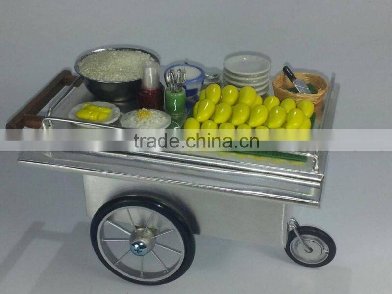 Thai traditional Sticky rice Mango / street food Handmade Miniature statue