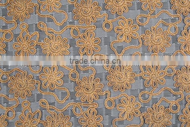 wholesale cheap guipure white cotton lace embroidery beautiful fabric samples of lace for dress