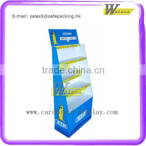 Supermarket Promotion corrugated Floor Stand Paper Shelf Display