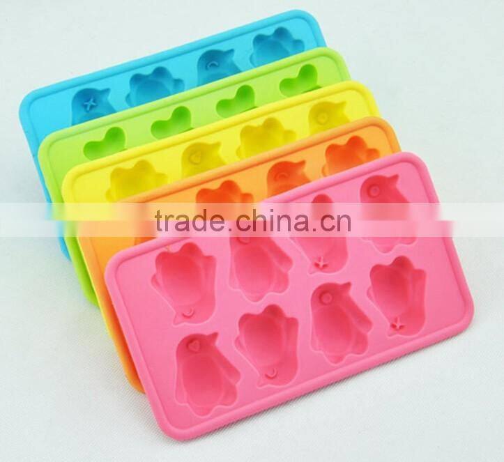 2016 hot sale food grade FDA and LFGB colorful silicone ice tray