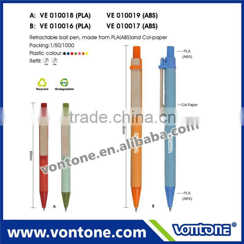 Mini recycled ballpoint pen paper pen