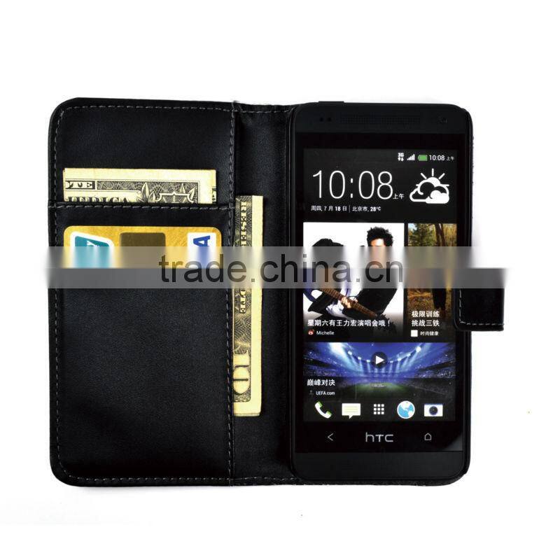 Wholesale price for HTC one M4 Stand PU Leather case