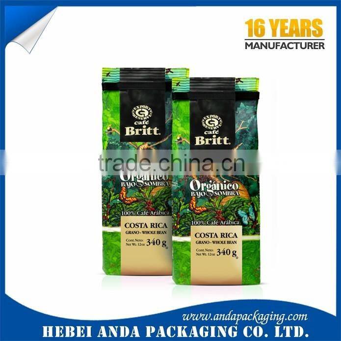 Laminated Aluminum Foil Coffee Bags/Coffee Bag with Valve and Zipper