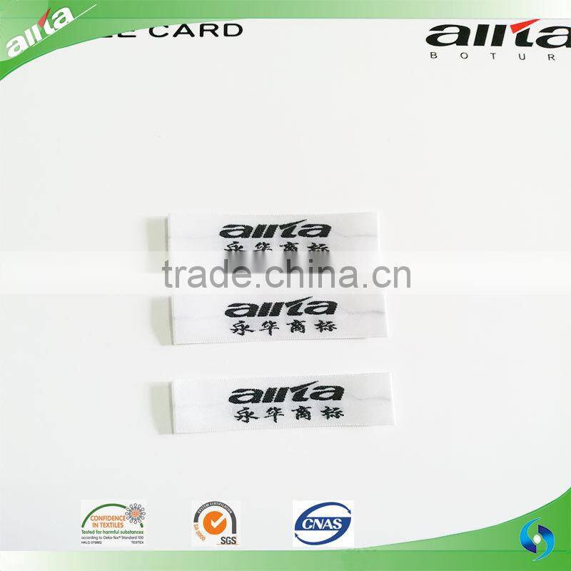 Garment accessories like clothing woven polyester/satin label printed wash care label manufacturer
