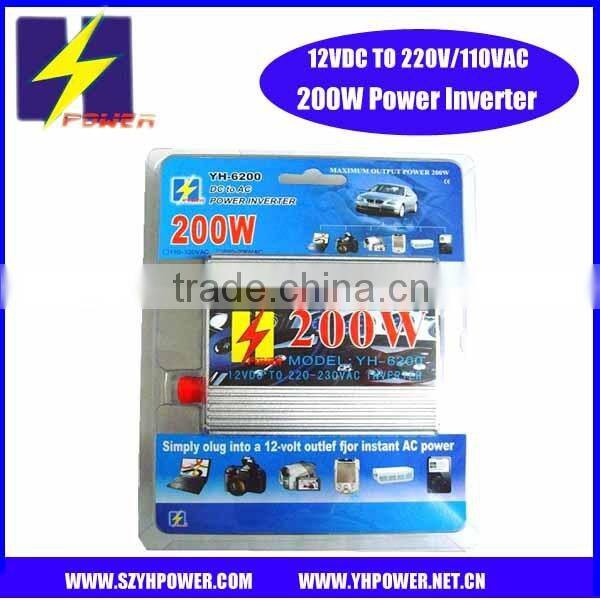 Car Charger Inverter 200W 12V 220V Shenzhen Factory