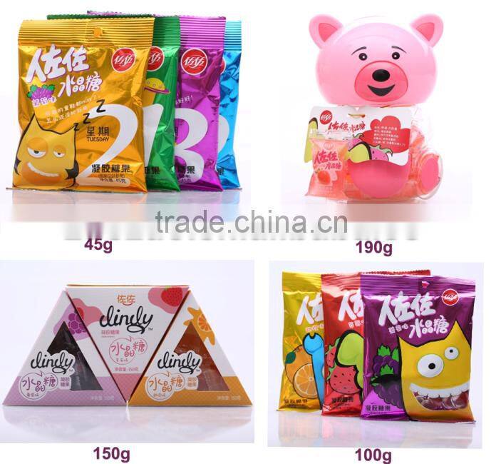 five bags together packing alpenliebe candy jelly 45g