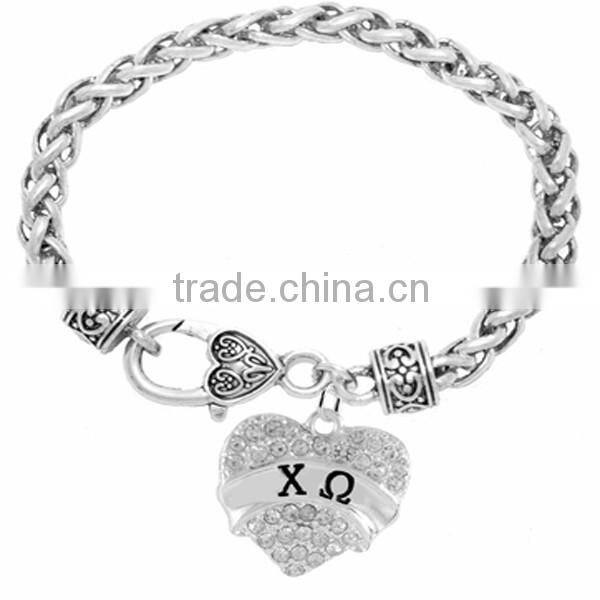 Genuine Austrian Clear Crystal Drill Boot Charm Chain Link Bracelet