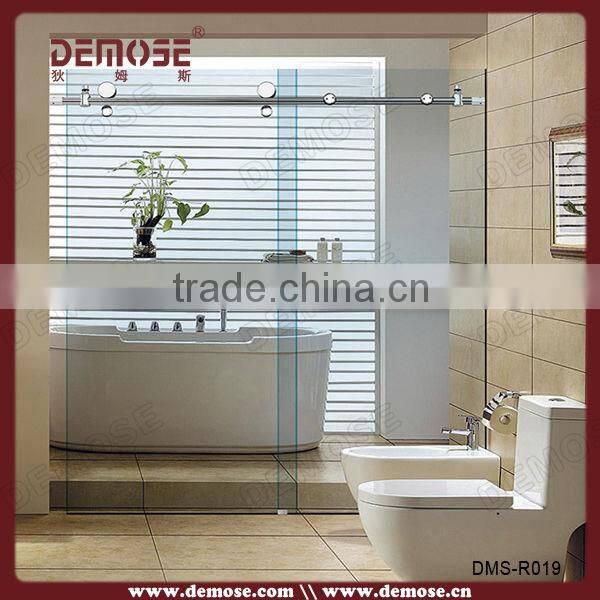 frameless glass sliding shower screen hinges for bathroom