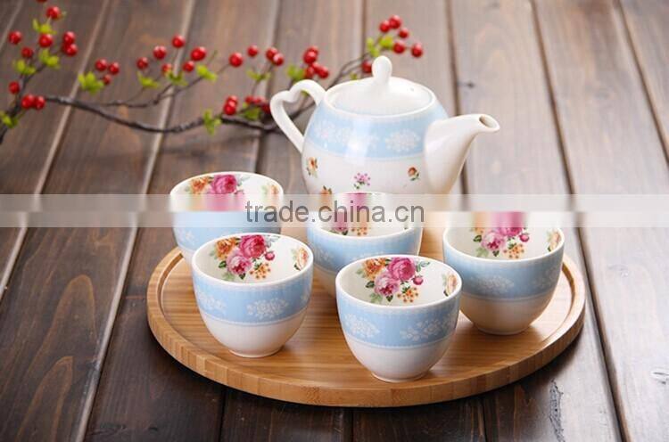 Hotel use beauty bamboo round food tray