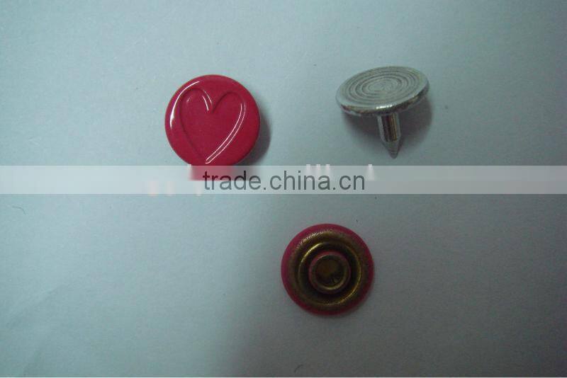 9mm new style heart shape jeans rivet metal rivet