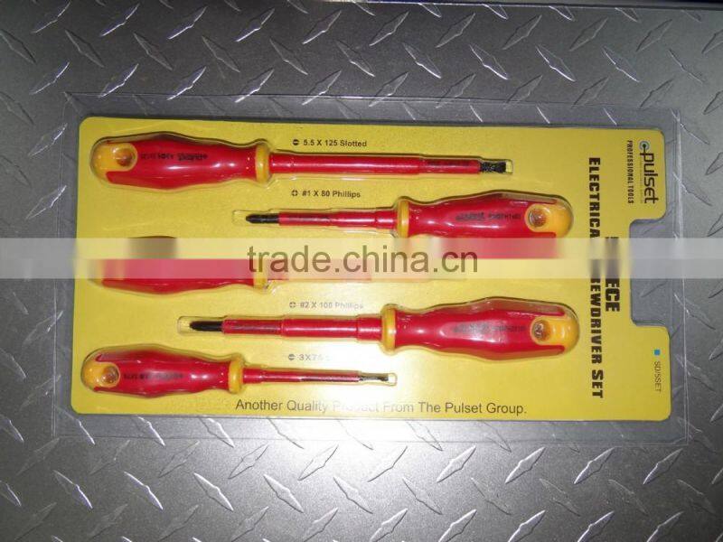 5pcs slotted and phillips screwdriver set