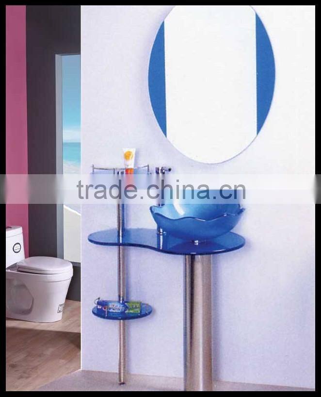 Fancy wash basin amber glass bowl YL-7035