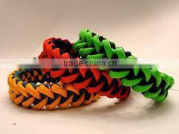 Custom logo 550 camo paracord survival bracelet with plastic buckle