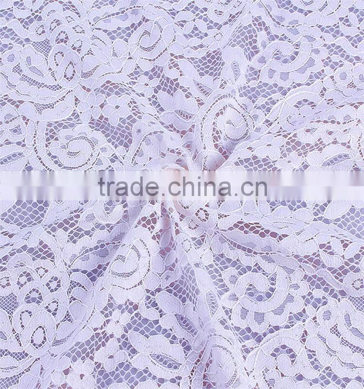 China supply jacquard knitted french lace fabric for dubai market