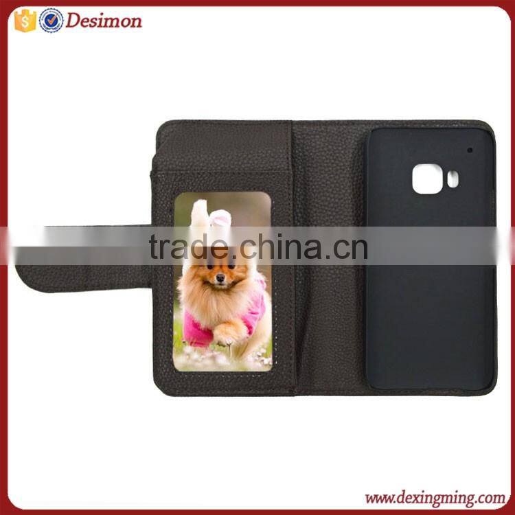Hot sales flip wallet leather case cover for HTC One M9 phone case