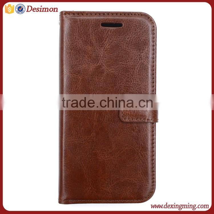 Super slim leather flip wallet case for htc one m9 , for htc m9 cover case