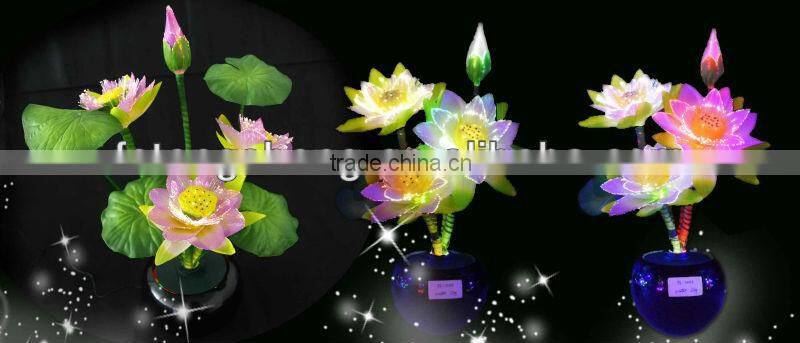 Fiber optic led lotus flower light Wedding Decor Artificial Led Lamp