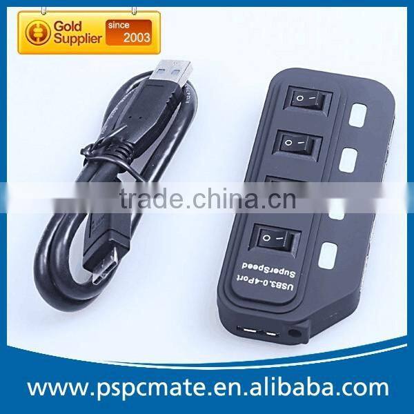 Super Speed USB 3.0 Hub 4 Port with Power Cable USB Type A to Micro 3.0 B Cable