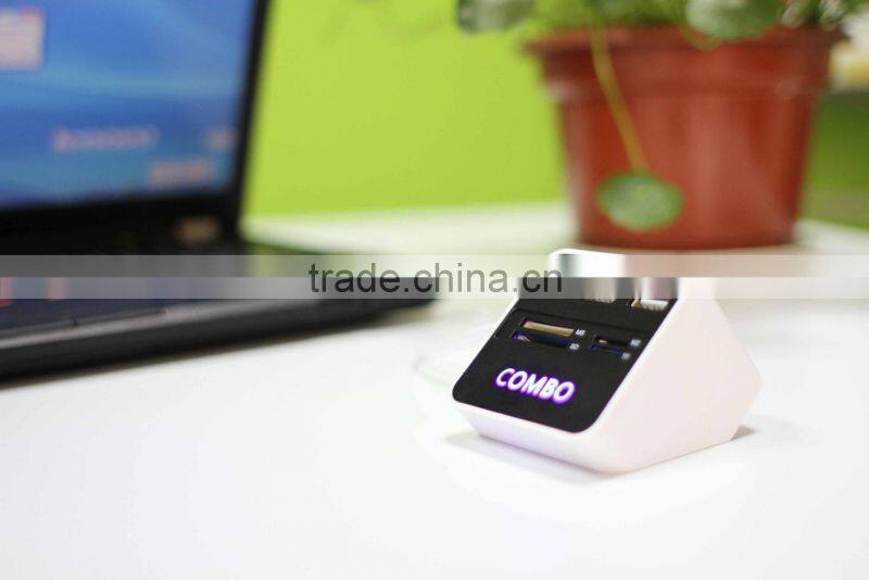 new light logo card reader hub combo for promotion