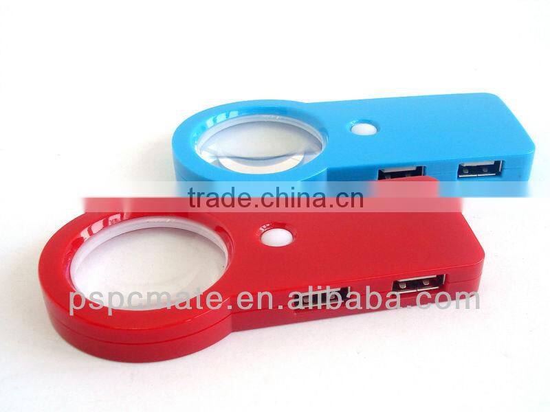 magnifying glass usb hub 2 port usb hub as bank gift giveaway