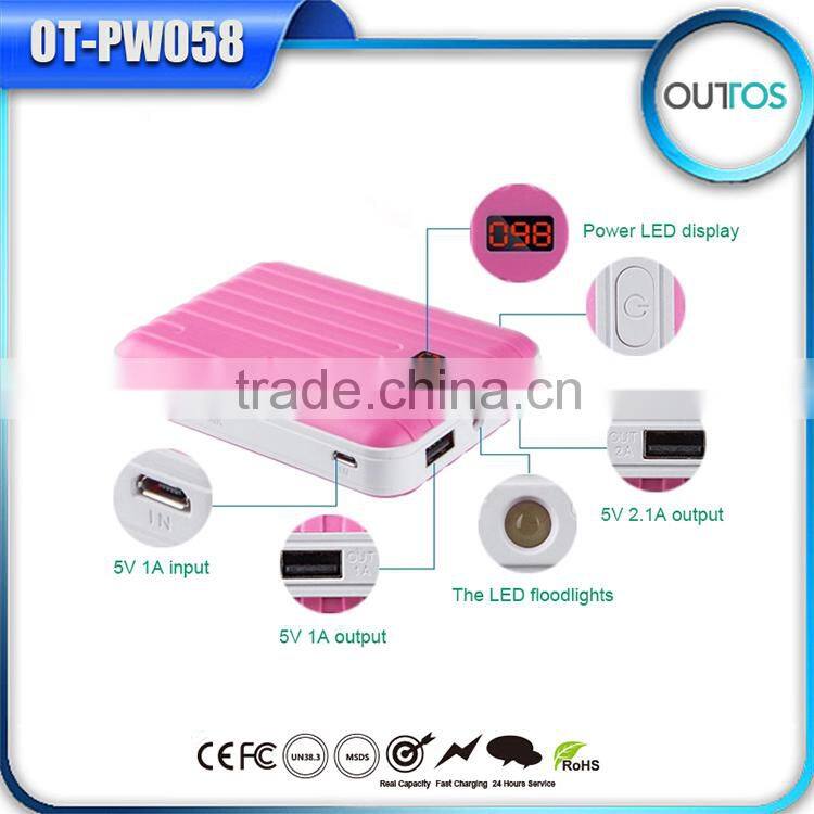 travel suitcase emergency backup battery charger for mobile phone