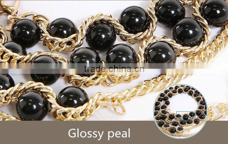 Shinning Glossy Peal Belly Dance Chain Belt