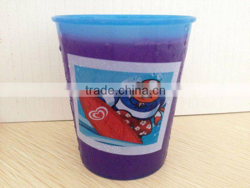 cartoon plastic pp lenticular cup with handle
