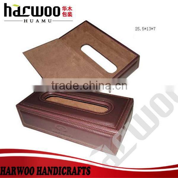 household canvas wooden square tissue box