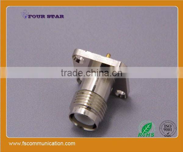 RP TNC connector female flange with extended insulator and pin