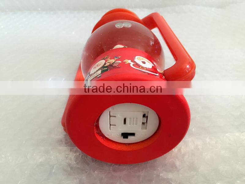 Yellow 2015 Hot Sale 45mm Polyresin Led Christmas Tree Water Globe Latern Design