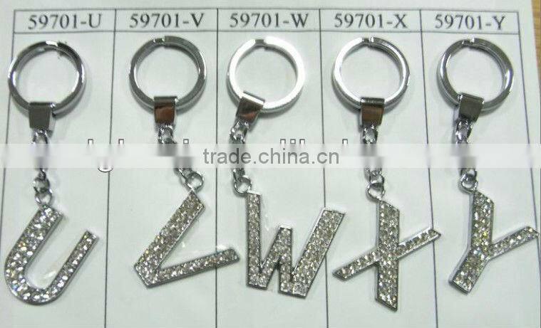 crystal letters key chain