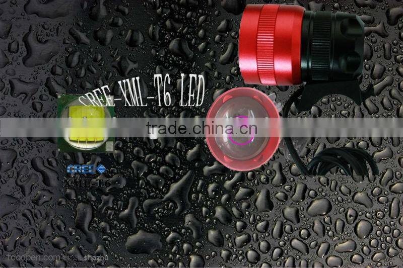 High power XM-L T6 LED 3Modes Zoom Bicycle Light/Headlight