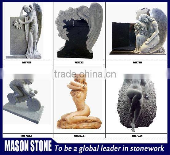 Vase polished red granite headstone cemetery grave decorations