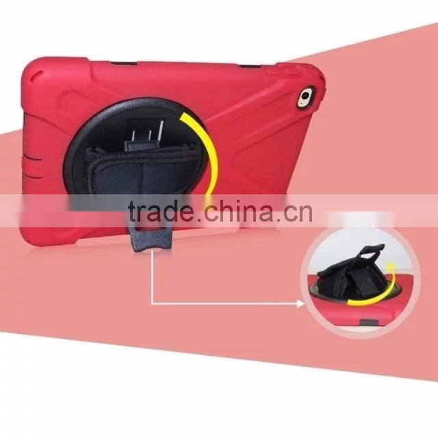 Brandnew shockproof housing for iPad mini 2/3 rotated stand hand holder PU leather case