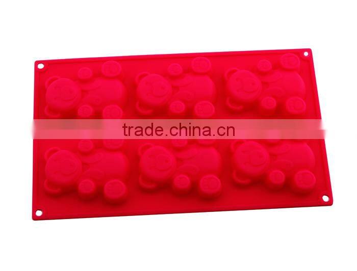 6 cupcakes sunflower shape silicone cake mold