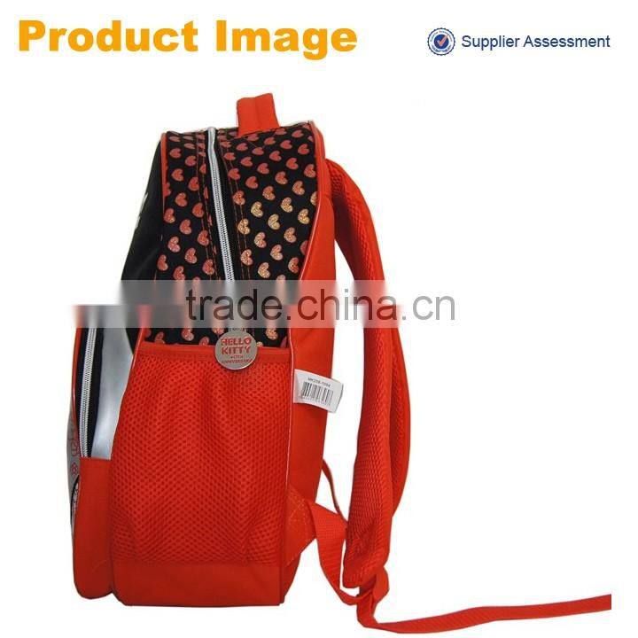 2016 sannovo new design cute hello kitty bookbags backpack school for girl