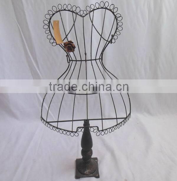 Iron Mannequin Bustier Standing Dress Form Body Form Jewelry Stand