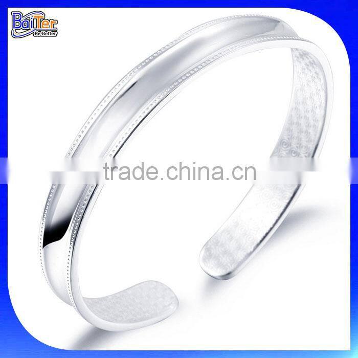 Custom Women Adjustable Cuff Bangle In 925 Sterling Silver Cuff Bracelet/Solid 925 Sterling Silver Bangle Bracelets Wholesale