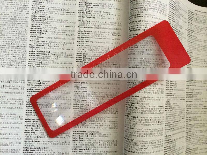 Plastic Bookmark ruler magnifier