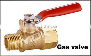 gas safety valve with forged nipple cw 617n high pressure and high quality NPT thread brass gas valve