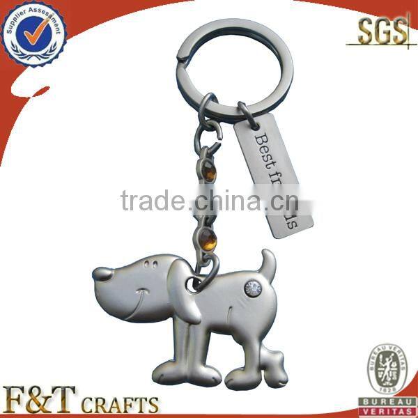 engraved 3D silver shield Alloy promotional keychain for travel promotional gift