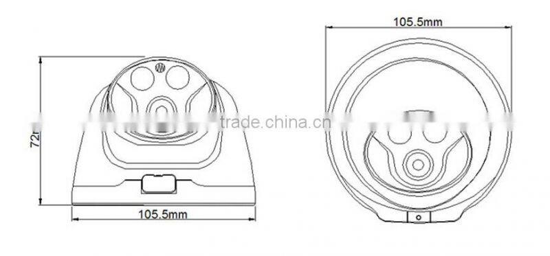 Dot Matrix Infrared Megapixel 2.8-12mm Zoom Lens Super CMOS 900TVL Vandalproof Dome with IR CUT 960H Low Lux Security Camera