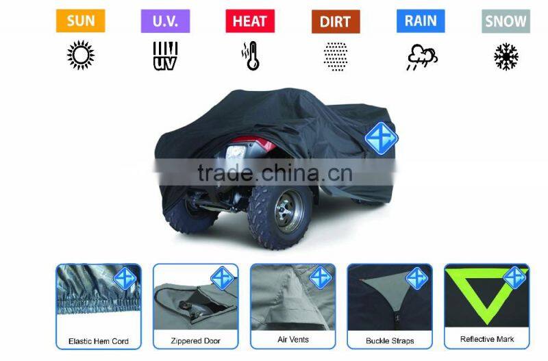 High quality silver coated waterproo wholesale waterproof polyester ATV dust cover