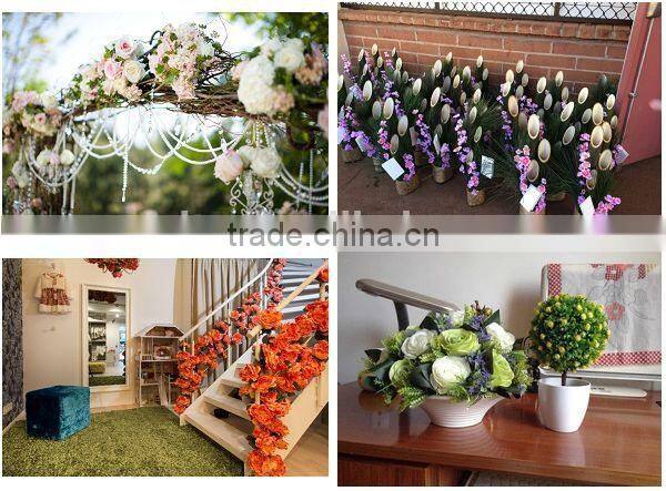 latest style 9 heads artificial flower plastic flower bouquet