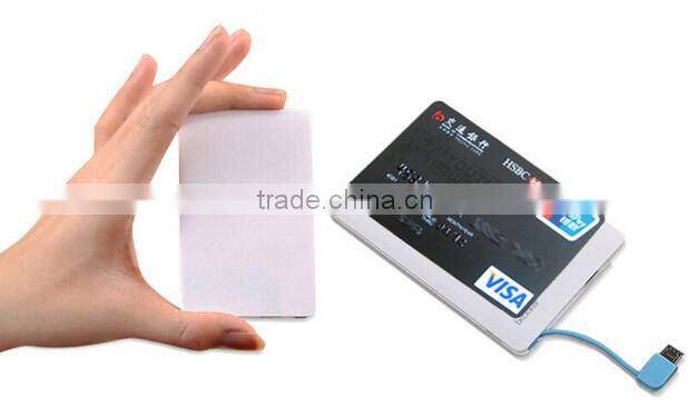 2014 Newly arrival Super thin 2500mAH portable power bank for gift market
