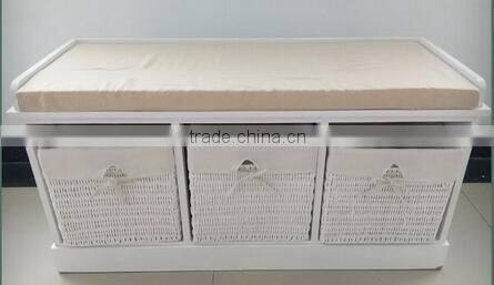 Handmade Top Class 3 Storage Drawers Ottoman