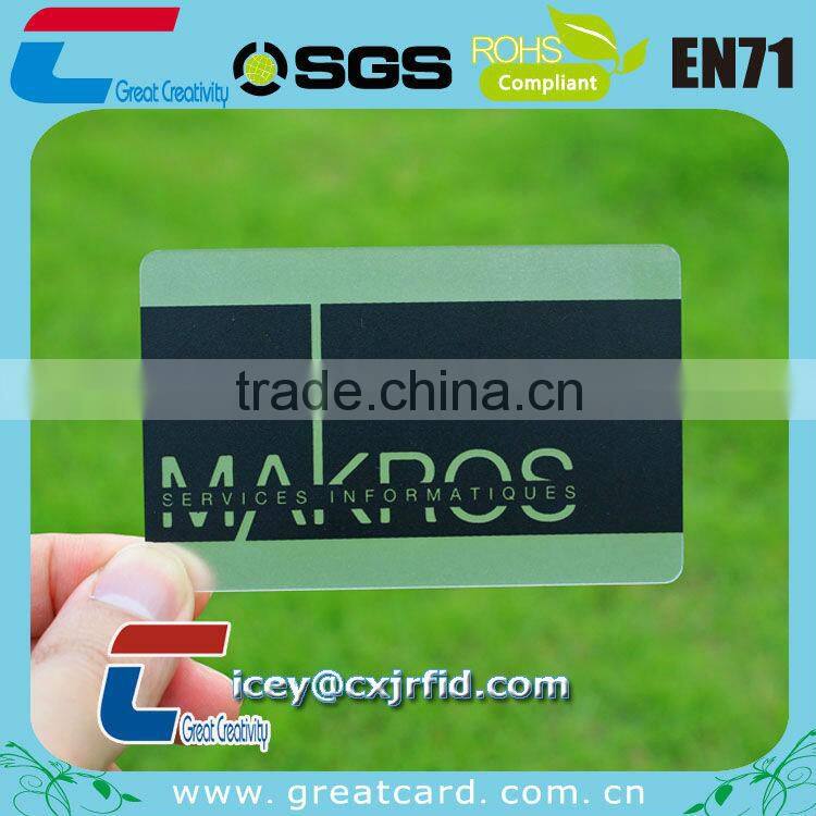 Clear 4C/4C Printing Transparent PVC Card