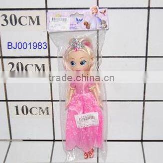 Cute fashion plastic princess doll plastic musical sport barbiee girl toy